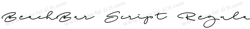 BeachBar Script Regular字体转换